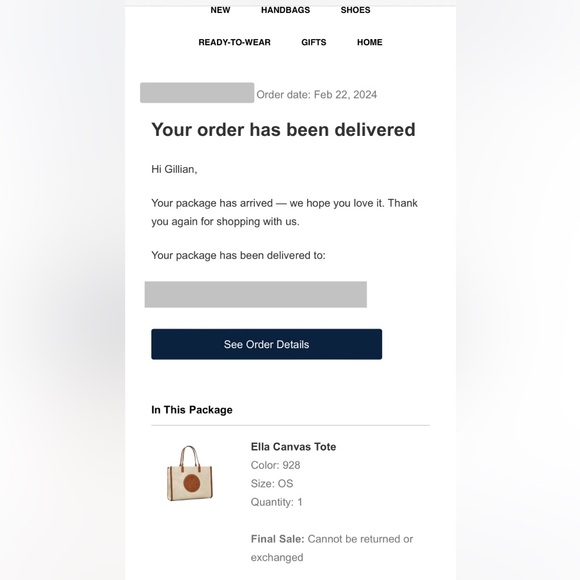 Brand new Tory Burch Ella canvas tote bag in natural / classic cuoio (NWT)-SOLD - Picture 5 of 5